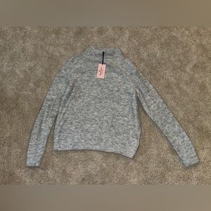 Juicy Couture gray sweater w/crystals and slight shimmer to sweater size XS NWT
